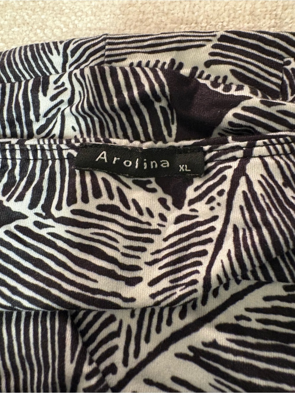 Arolina Wide Leg Printed Women's Pants - Black & White Size XL - Picture 9 of 15